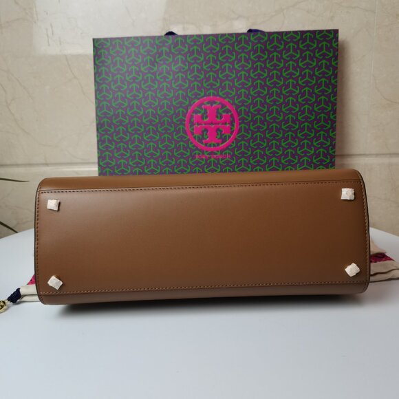 Tory Burch Eleanor Spazzolato Satchel Bag - Picture 8 of 13